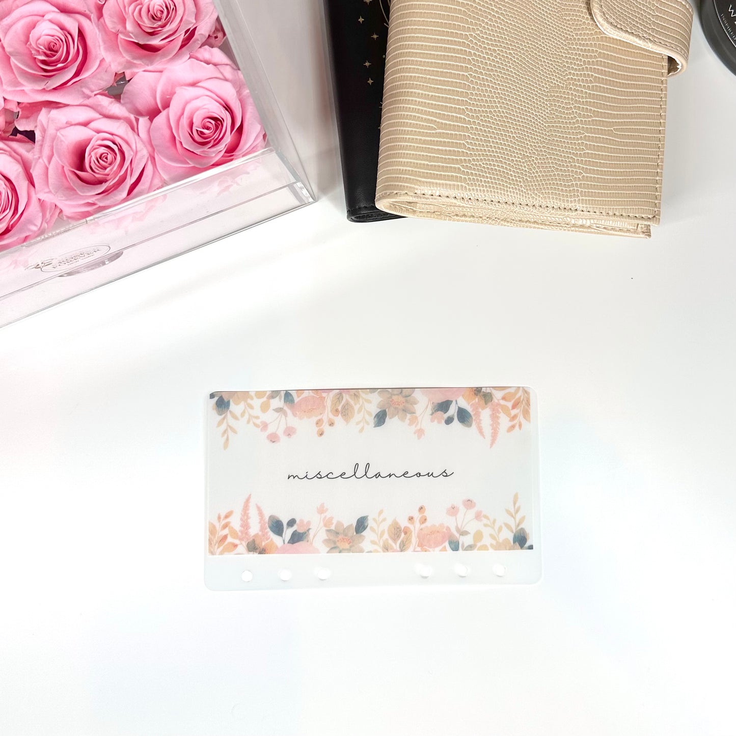 A6 Floral Design Custom Category Thin Cursive