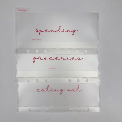 Imperfect A6 Starter Bundle Tabbed PVC Envelopes set of 6